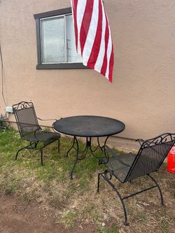 Large Table and 2 chairs