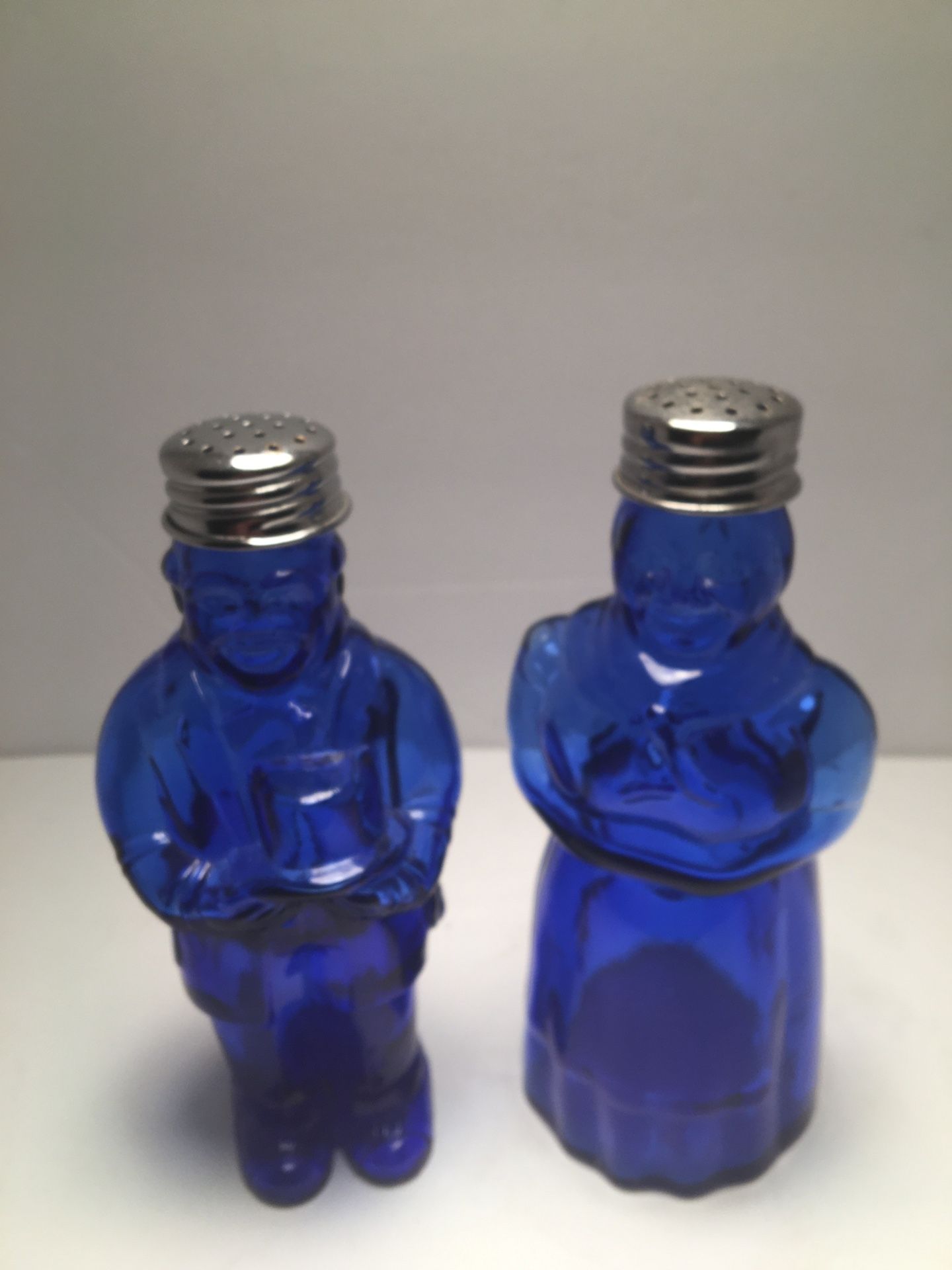 Salt And Pepper Shakers Vintage Cobalt Blue