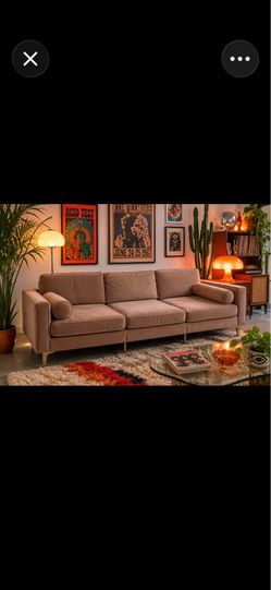 Burrow modular velvet mid-century sofa