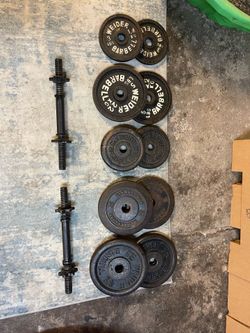 Two dumbbells 68 pounds