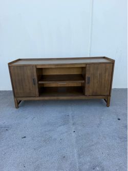 Mid-Century Modern Style Wood Media Console
