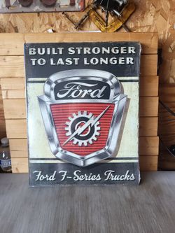 Ford F-Series Trucks Retro Tin Sign 13"x16"