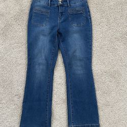 Sandpiper Petite Blue Flare Jeans