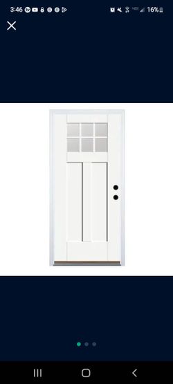 36 or 32 Inch Fiberglass Craftsman Left or Right Hand Prehung Single Front Door Moulding Included