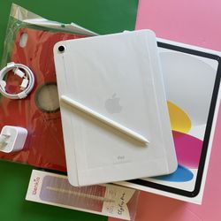 Apple iPad 10th Generation (2022 model /new Open Box ) 256gb with Pencil, & Case 