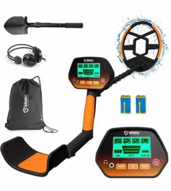 Metal Detector for Adults & Kids, GoGonova Kids Metal Detector, Waterproof Metal Detectors with High Accuracy Lightweight 8" Search Coil, All Metal & 