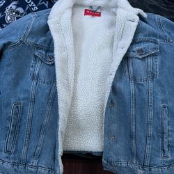 fur jean jacket
