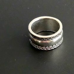 SILVER EXTRA WIDE LADIES NEW SIZE 6 RING