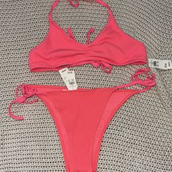 NWT Aerie Bright Pink Bikini Size Medium