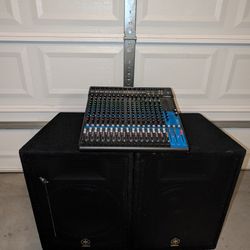 Yamaha Speakers And Mixer