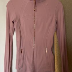 Lululemon pink rose gold define jacket 