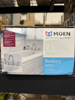 MOEN Banbury 2-Handle Deck-Mount High Arc Roman Tub Faucet in Chrome (Valve Included)