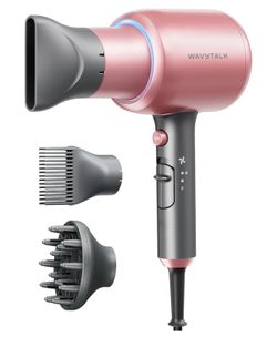 Wavytalk Hair Dryer, Blown Away Ionic Hair Dryer for Curly Hair with Diffuser, 1875W Fast Drying Blow Dryer with Ceramic Technology, 3 Attachments for