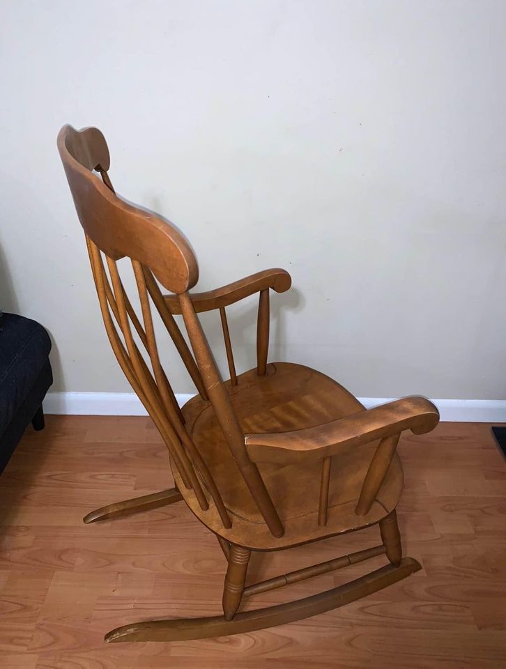 Vintage Wooden Rocking Chair (Nichols & Stone Co.)
