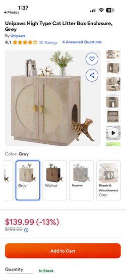 Litter box cabinet & auto litter box