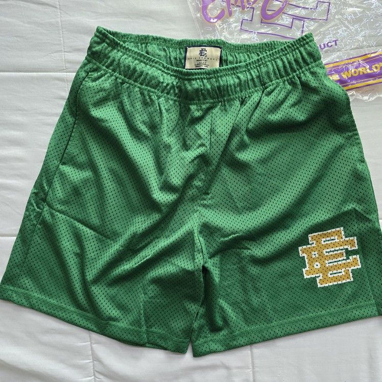 Eric Emanuel Basic Shorts Green Yellow EE - Size Large (L) & Brand
New