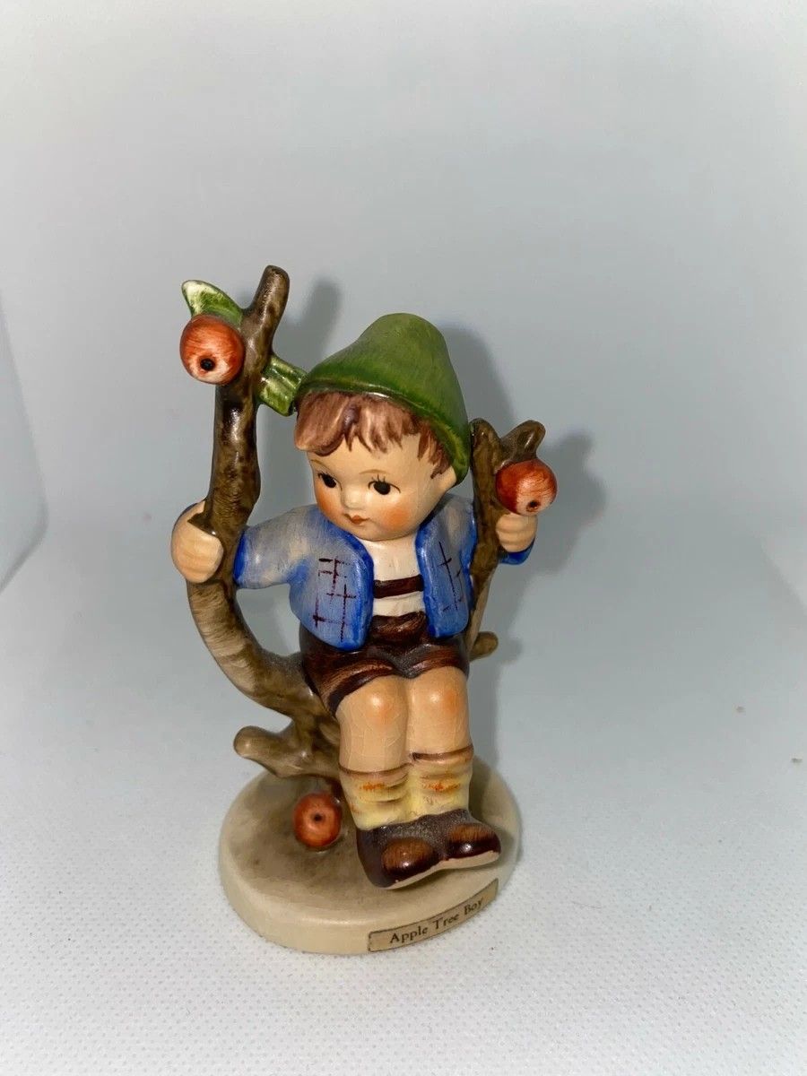 Rare Vintage MJ Hummel Figurine, Apple Tree Boy Porcelain Figurine Home Decor,