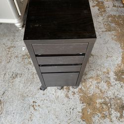 Small Wooden Rolling Cabinet