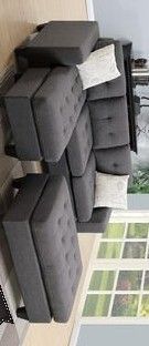 3 Piece Grey Sectional Set With Ottoman $699.99 Free delivery