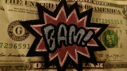 BAM! iron on patch