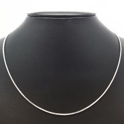 White Gold Chain Franco 14K Solid New