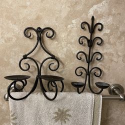 Two Decorative Candle Wall Hangers