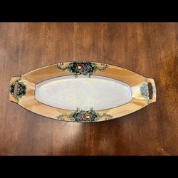 Intage Noritake Lusterware Handled Serving Dish