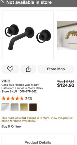 Vigo 2 handle wall mount
