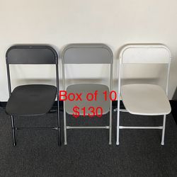 Heavy duty rated folding chairs