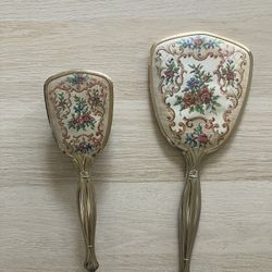 Vintage Mirror And Hairbrush