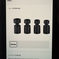 Snap On 7pc Swivel Impact Socket 