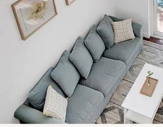 IKEA Harlanda Ljungen light green sofa