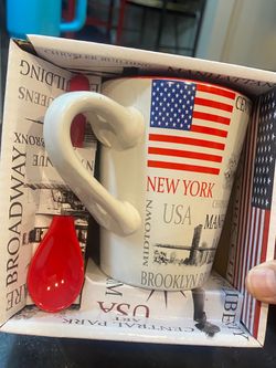 New York City Souvenir Mug with Spoon