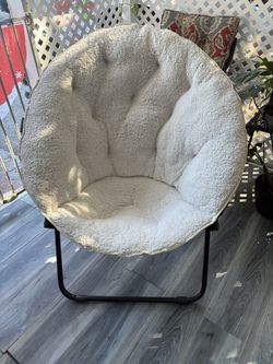 White Saucer Chair