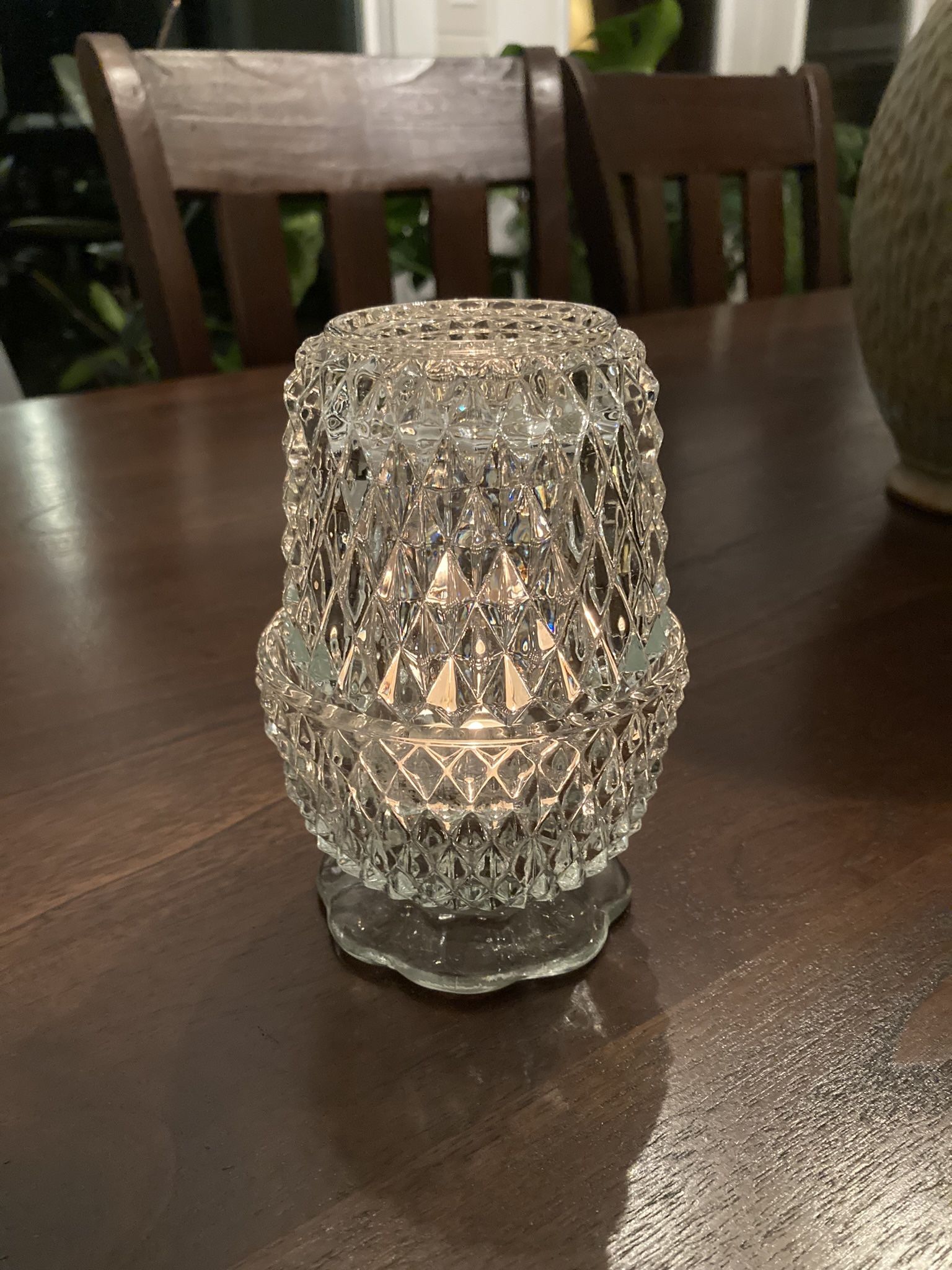 diamond cut Votive candle holder