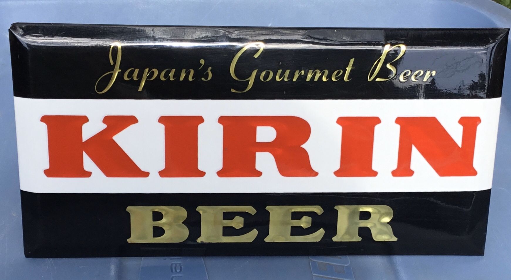 Vintage Top of Counter Kirin Beer Sign Tokyo Japan