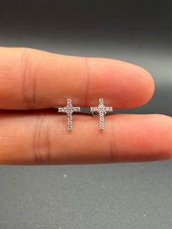 VVS1 Moissanite Cross Earrings