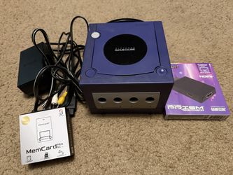 Nintendo GameCube DOL-001 Digital AV + Retro-Bit Prism HDMI + MemCard PRO GC