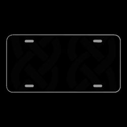 License Plate Novelty Car Front Celtic Knot Silhouette Shape Pattern