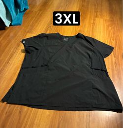 Plus Size Black Scrubs