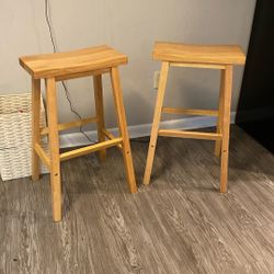 Wooden Bar Stool Set