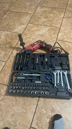 Tool set with drill