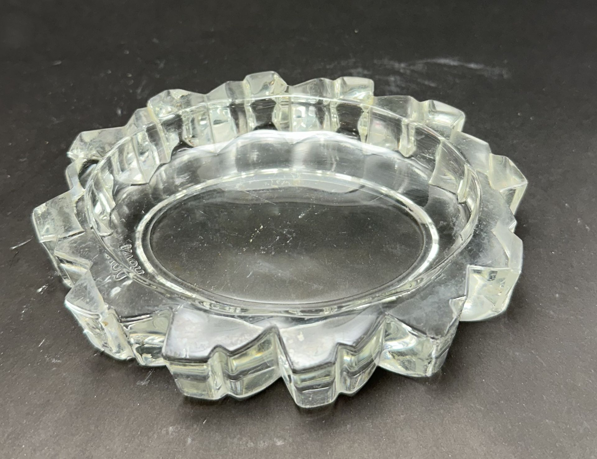 VTG Avon Ashtray/Soap Dish/Trinket Dish Glass Clear Cut Crystal Heavy 
