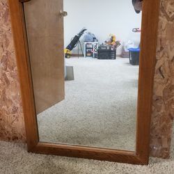 Wooden framed mirror