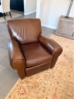 PotteryBarn Leather Recliner Chair
