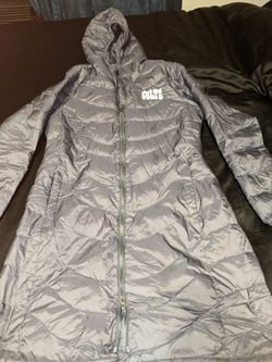 Women's Large Colts Puffy Jacket Coat Grey 😍