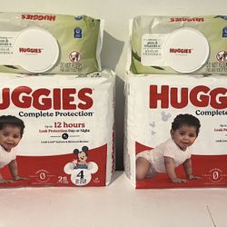 Huggies Diapers and Wipes Size 4