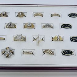WOMEN’S RINGS REAL GOLD REAL DIAMONDS 