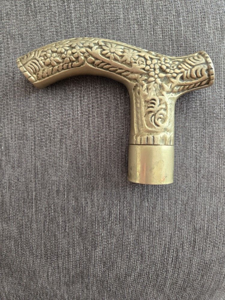 Vintage Handmade Brass Cane Handle