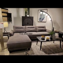 Beautiful Pluffy Sectional Sofa Available In Gray Or White